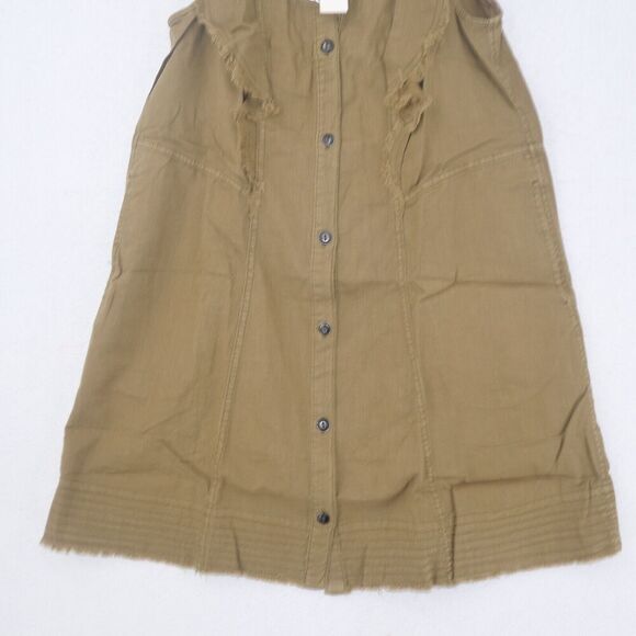 NEW Anthropologie Pilcro Flutter-Sleeve Buttondown Tunic Dress Women's XXS - Picture 6 of 10